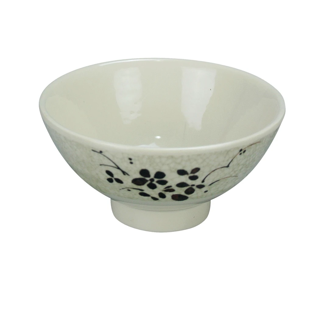 Yanco HO-5705 10 oz Round Melamine Rice Bowl, Beige