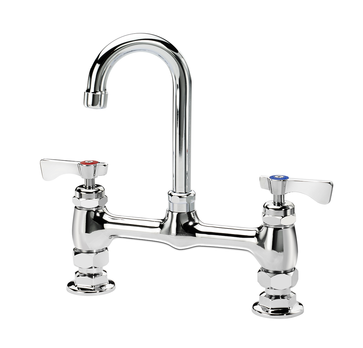 Krowne 15-825L Deck Mount Faucet - 3 1/2" Gooseneck Spout, 8" Centers
