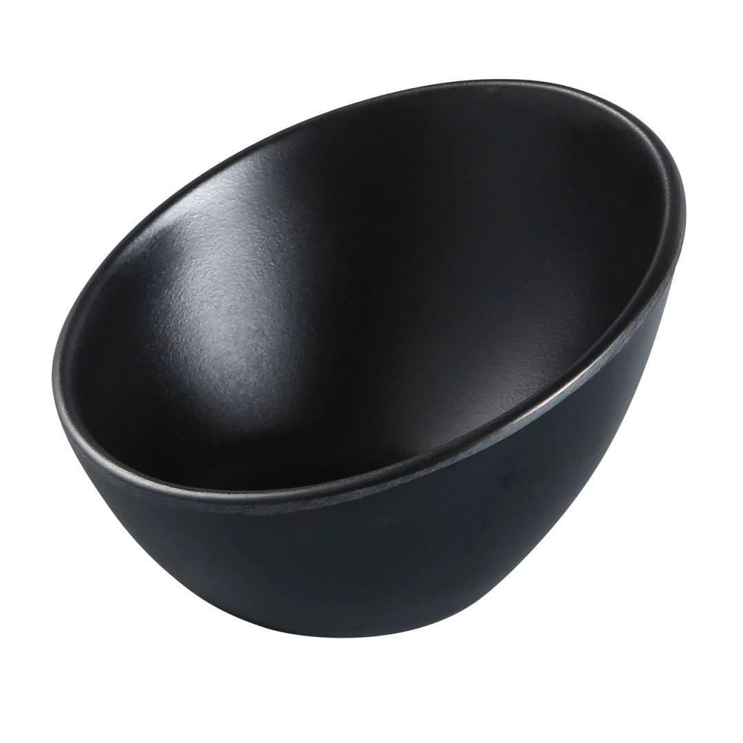 Yanco BP-3105 5 oz Round Melamine Sheer Bowl, Black