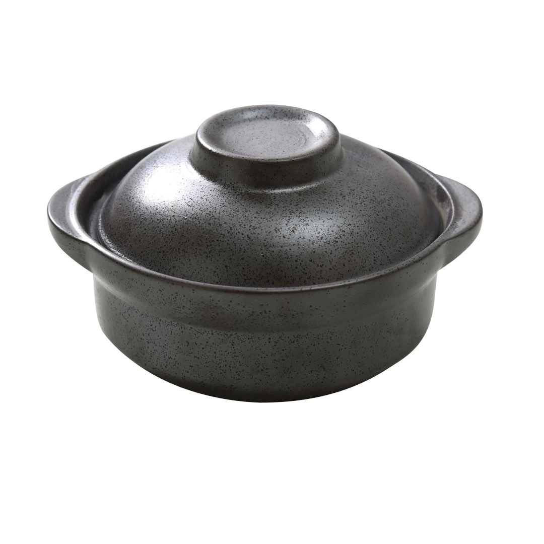 Yanco DB-4107 20 oz Round Diamond Black Bowl - Porcelain, Black