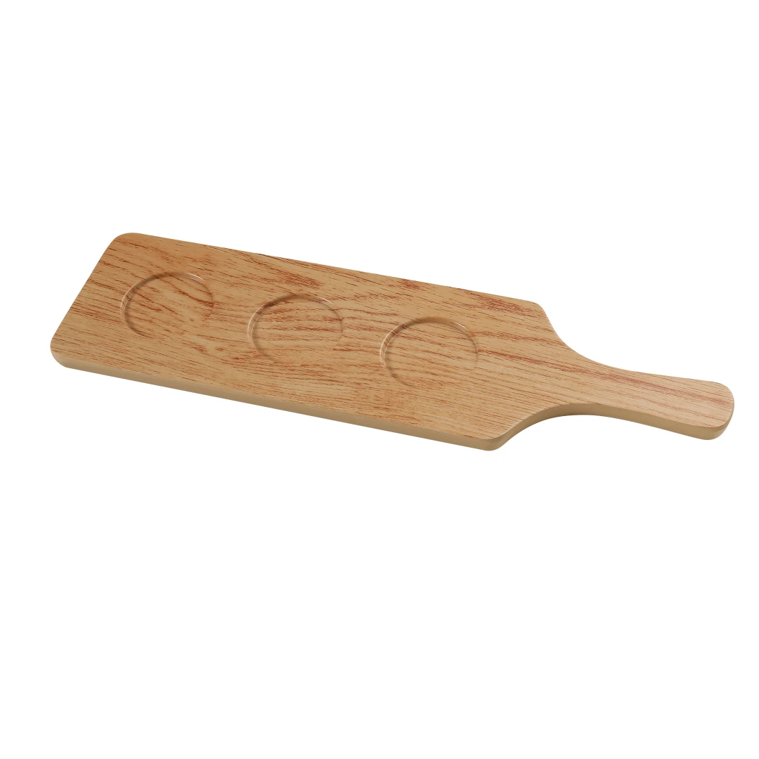 Yanco WD-2717 Rectangular Wooden Tray II Serving Board - 17" x 4 3/4", Melamine, Golden Oak