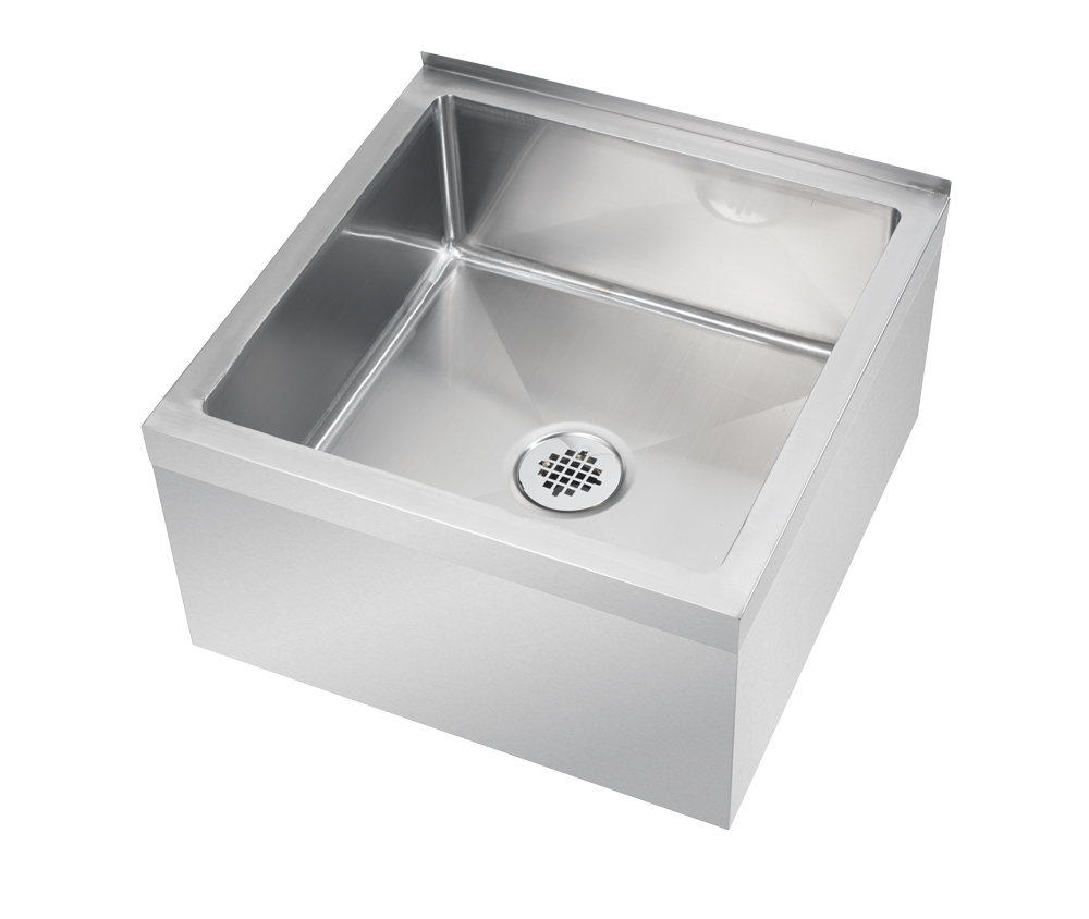 Krowne MS-2424 Floor Mount Mop Sink w/ 9"D Bowl, Stainless