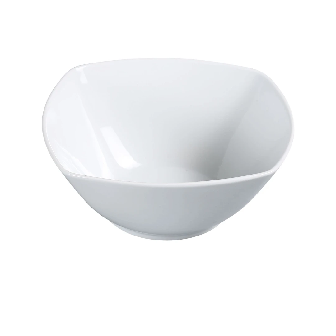 Yanco ML-405 12 oz Square Salad Bowl - Porcelain Super White
