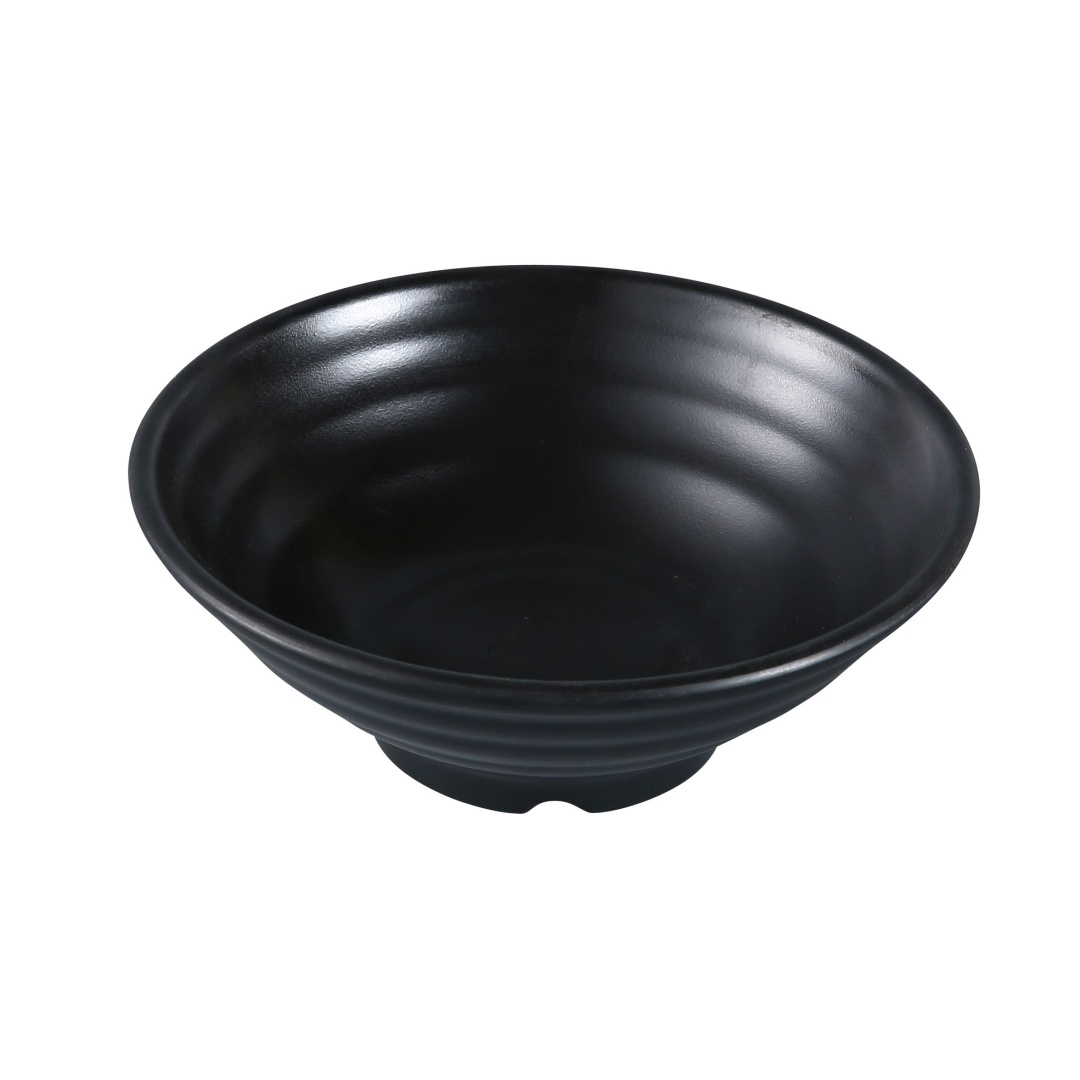 Yanco BP-3017 16 oz Round Melamine Bowl, Black