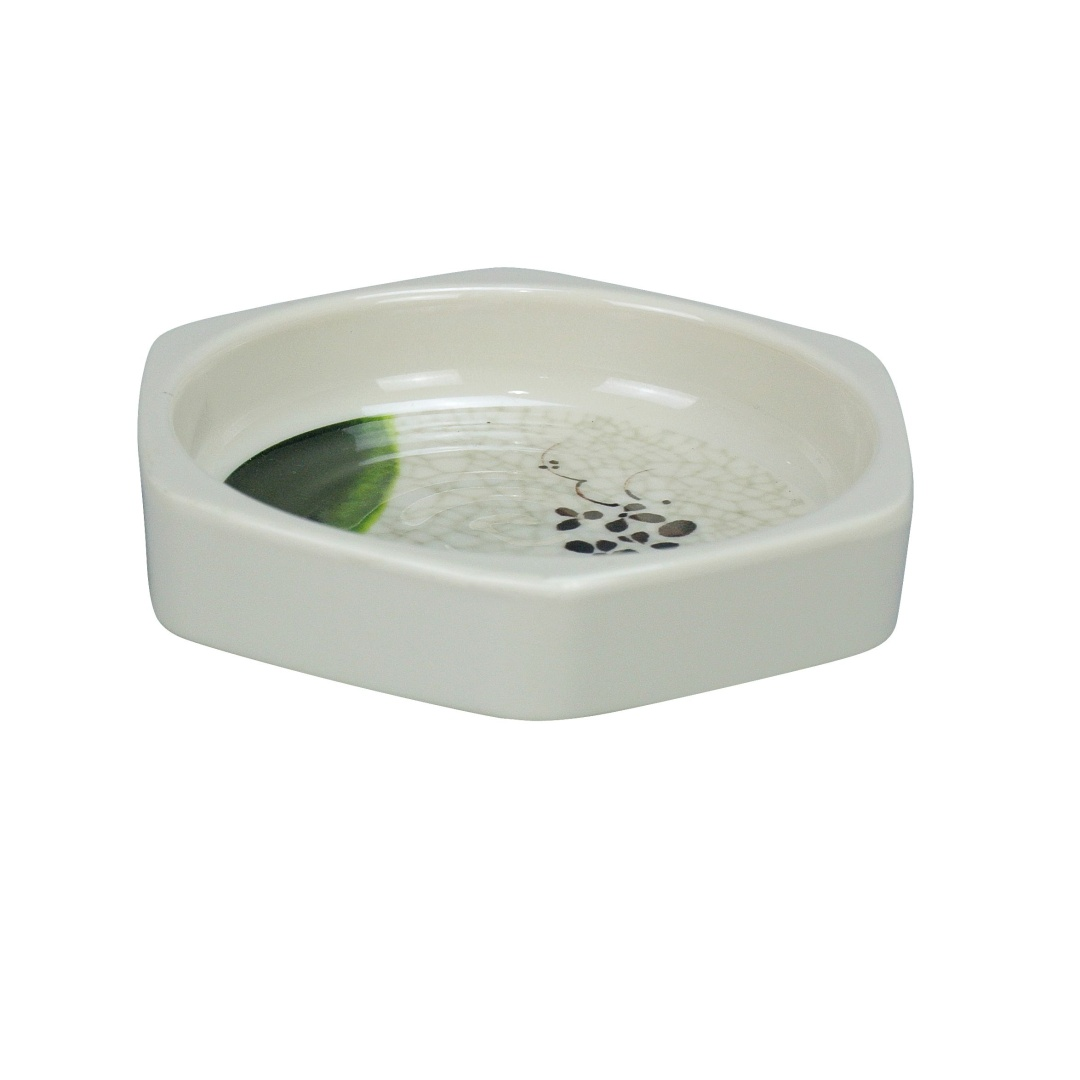 Yanco HO-3001 3 1/2 oz Hexagon Melamine Dish, Beige