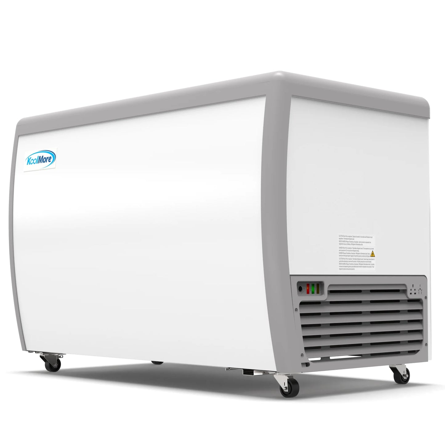 Koolmore KM-ICD-49SD 50 In. Commercial 8 Tub Ice Cream Dipping Cabinet Display Freezer With Sliding Glass Door- 13 Cu Ft.