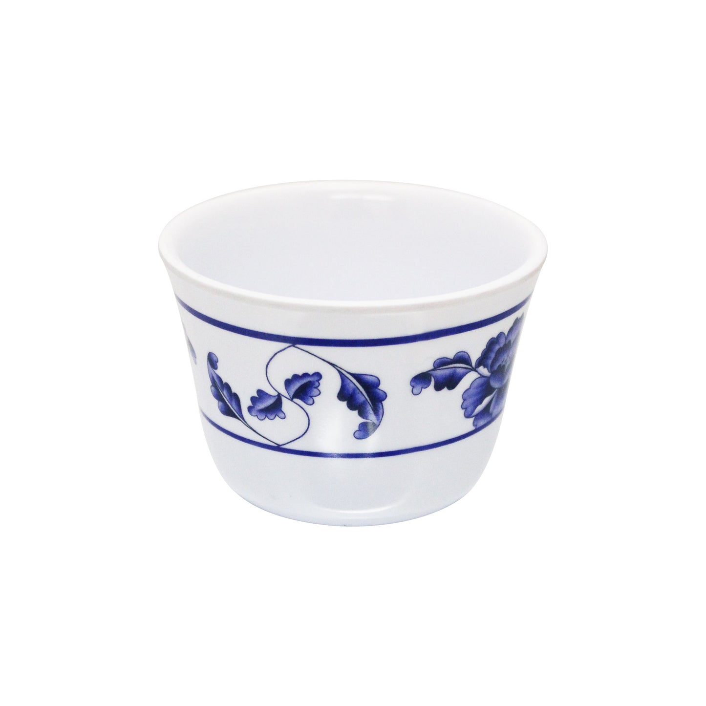 Thunder Group 9152TB 5 oz Melamine Tea Cup, White/Blue