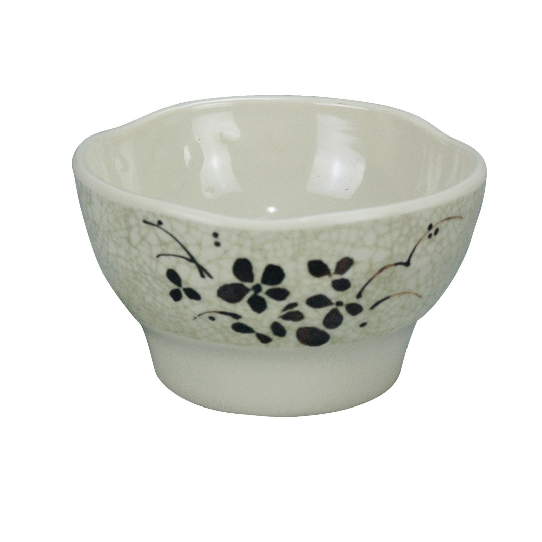 Yanco HO-3706 14 oz Round Melamine Rice Bowl, Beige