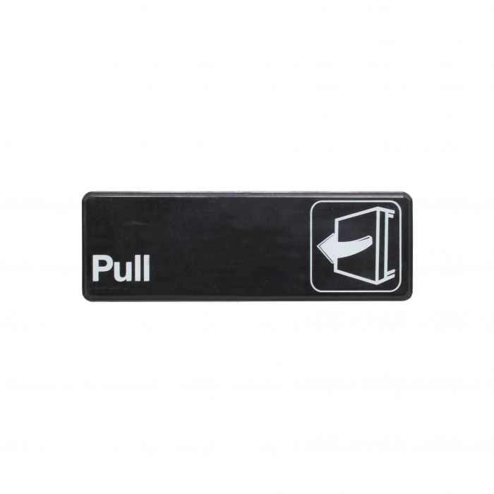 Thunder Group  PLIS9302BK Pull Sign - Black and White, 9" x 3"
