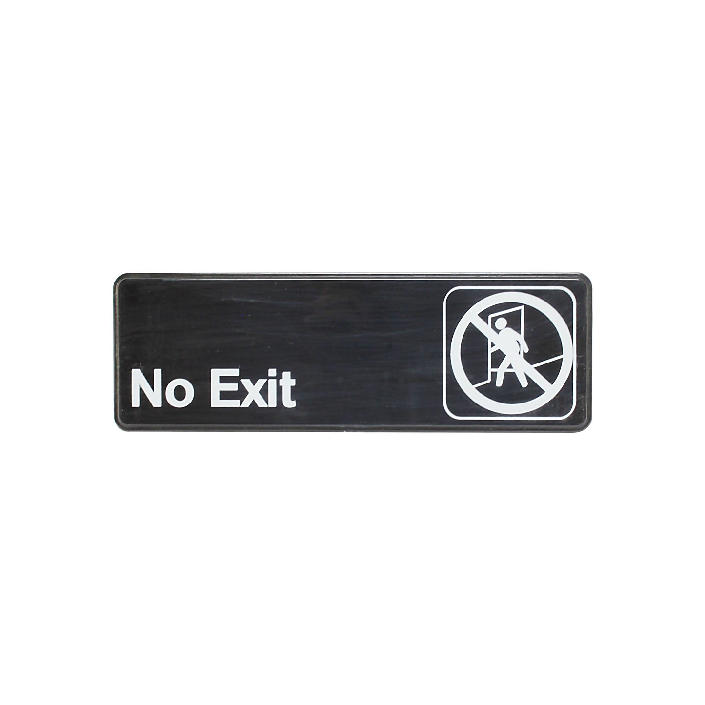 Thunder Group PLIS9306BK  No Exit Sign - Black and White, 9" x 3"