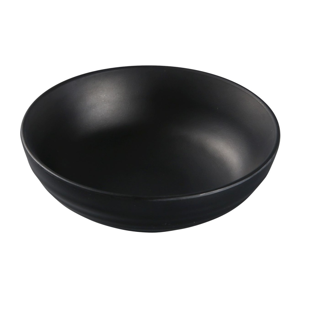 Yanco BP-3005 8 oz Round Melamine Salad Bowl, Black