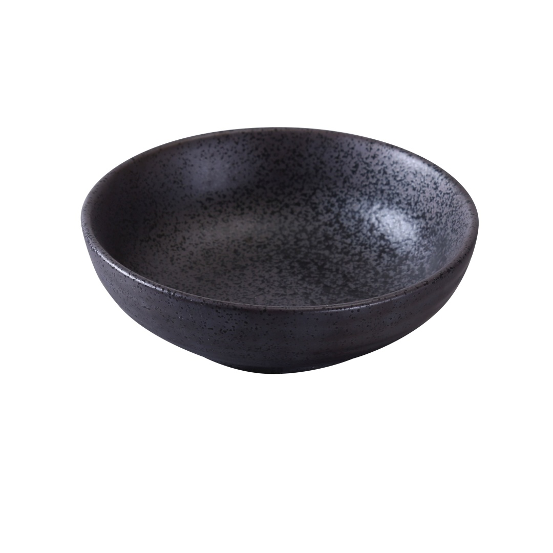 Yanco DB-3006 9 oz Round Diamond Black Salad Bowl - Porcelain, Black