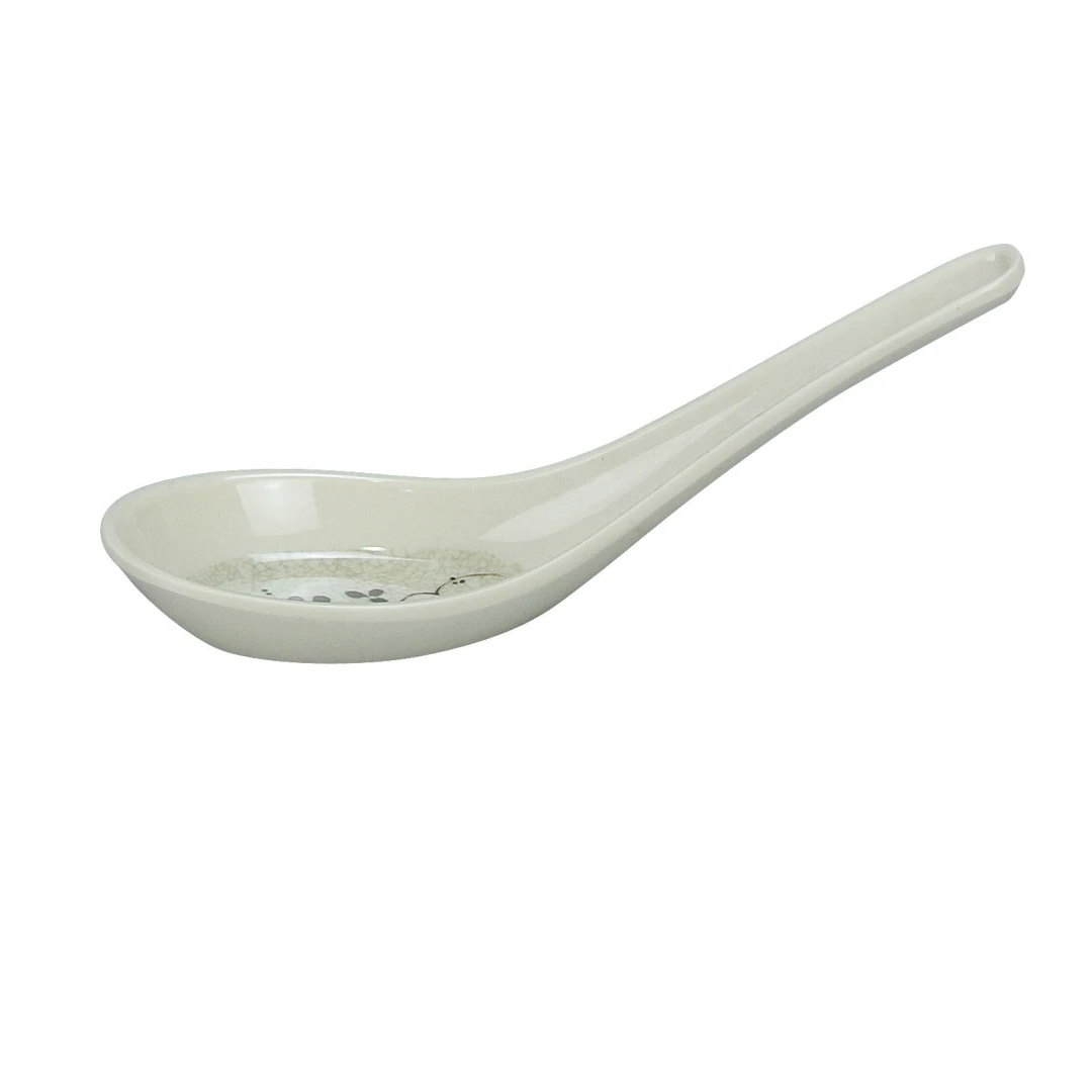 Yanco HO-7001 5 1/2" Melamine Soup Spoon, Beige