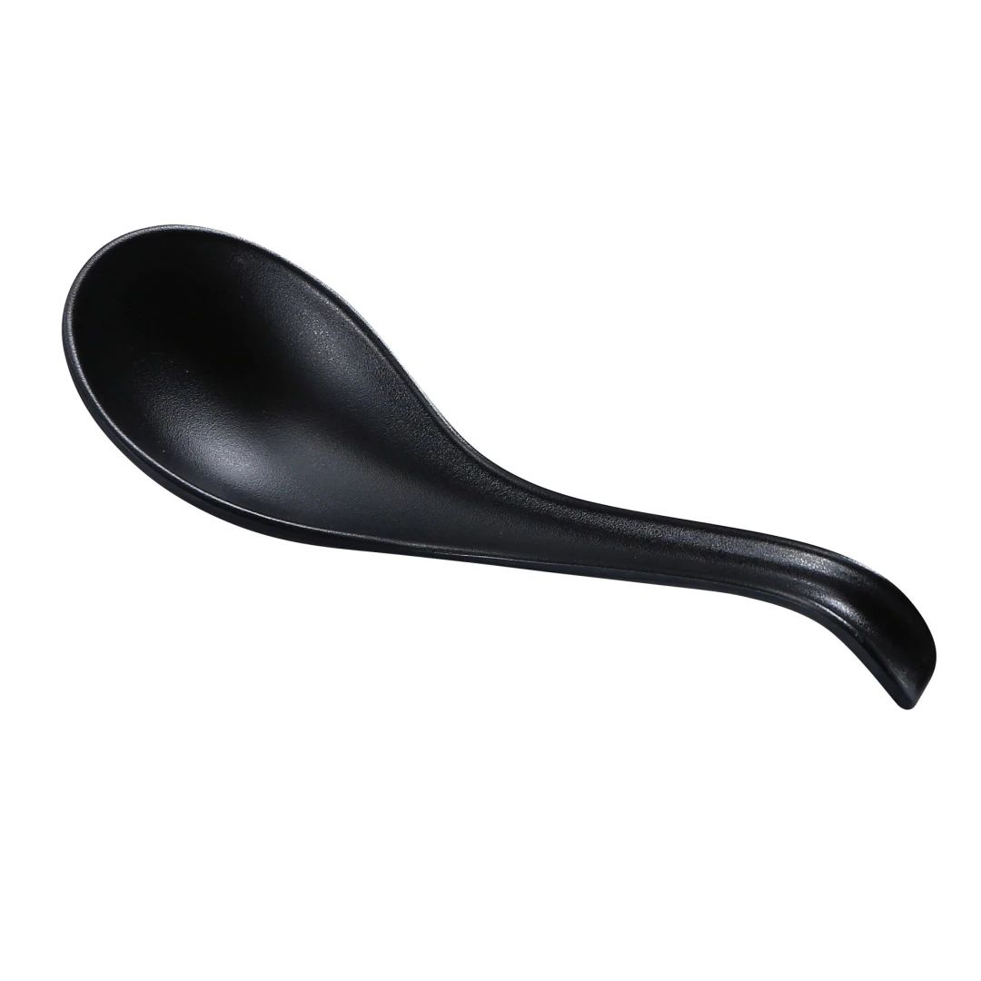 Yanco BP-7002 6 3/4" Melamine Spoon, Black