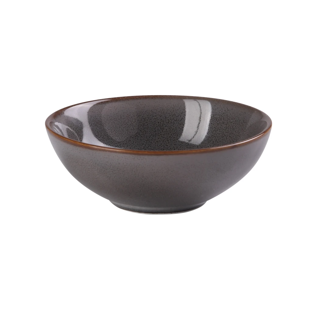 Yanco PK-808 44 oz Round Noodle Bowl - Ceramic, Gray