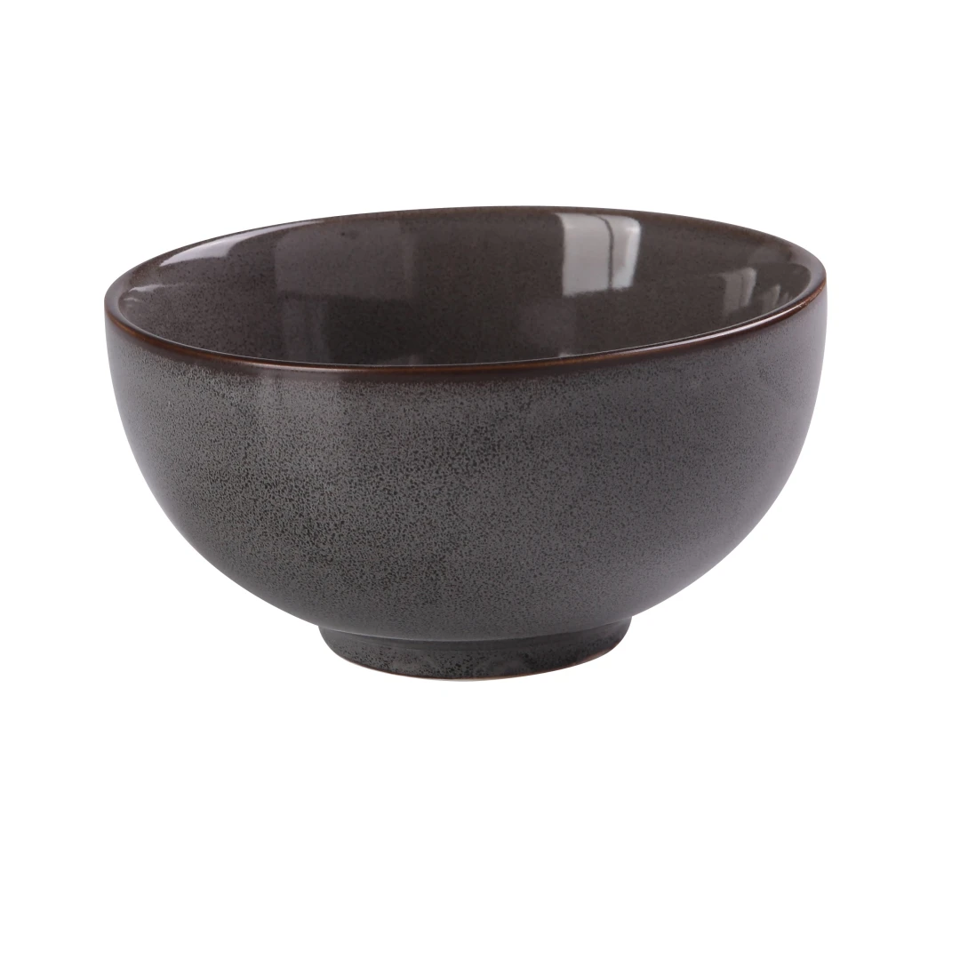 Yanco PK-706 25 oz Round Nappie Bowl - Ceramic, Gray