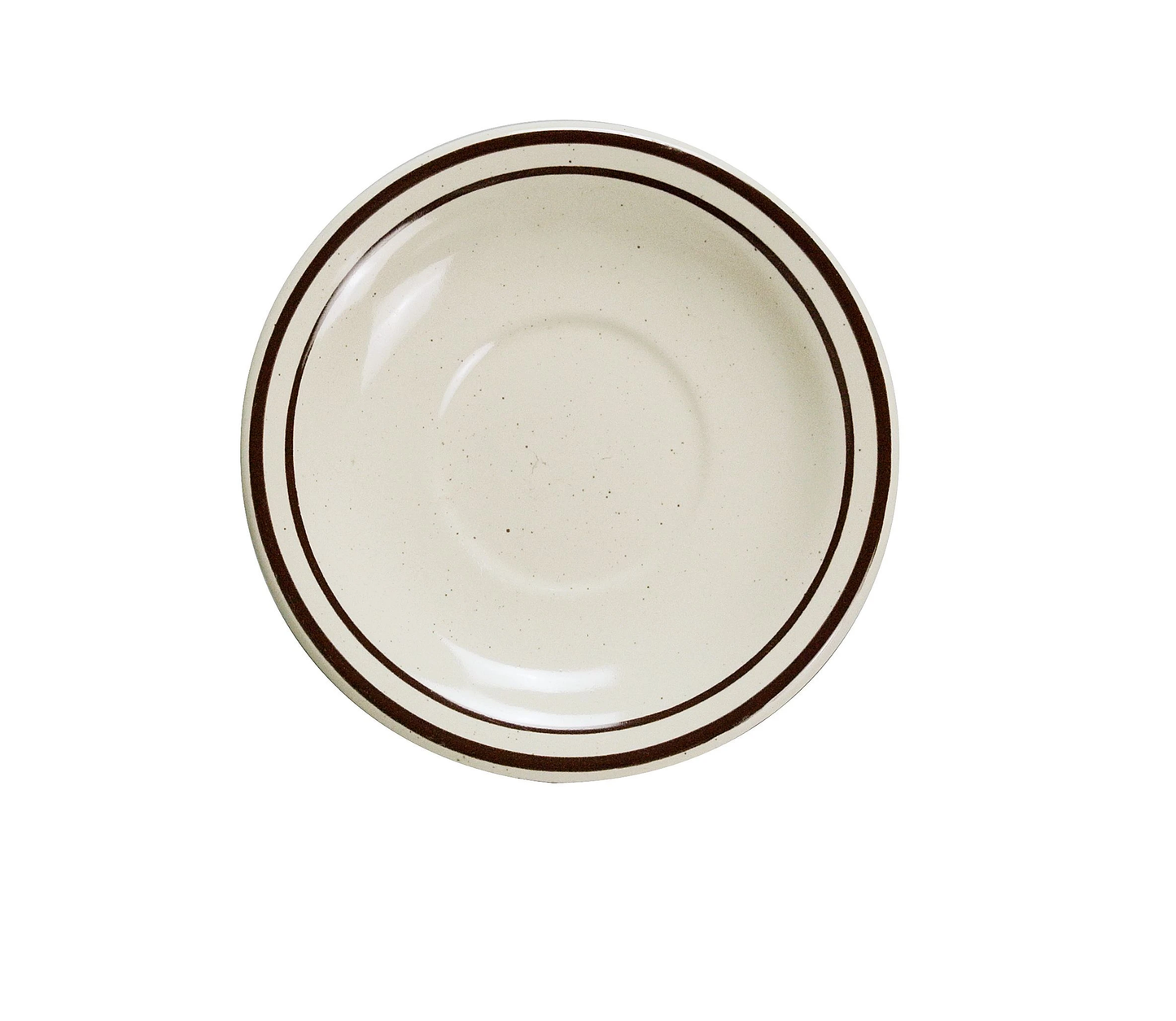 Yanco BR-2 Brown Speckled Saucer Royal 5-1/2" Dia. Round
