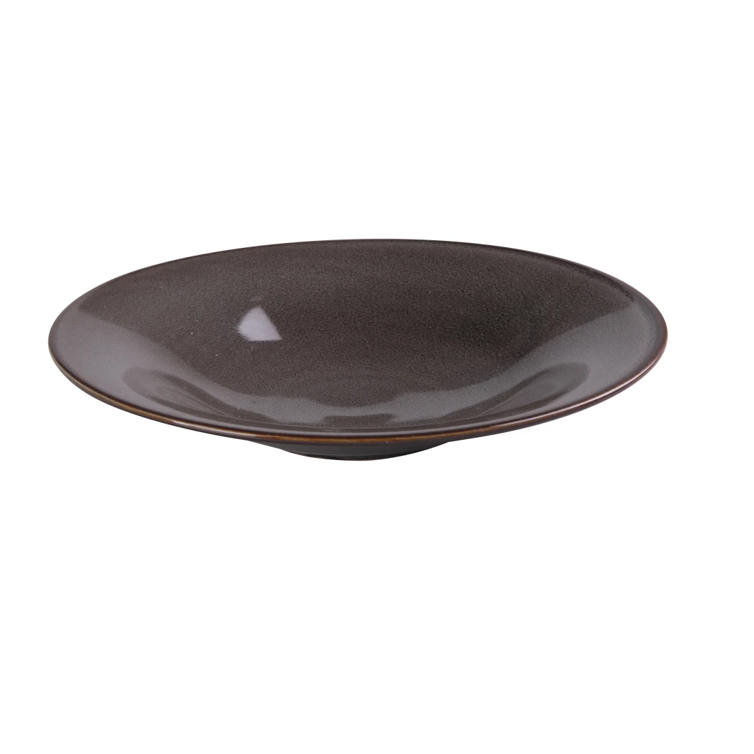 Yanco PK-410 10 1/2" Round Soup/Salad Plate - Ceramic, Gray