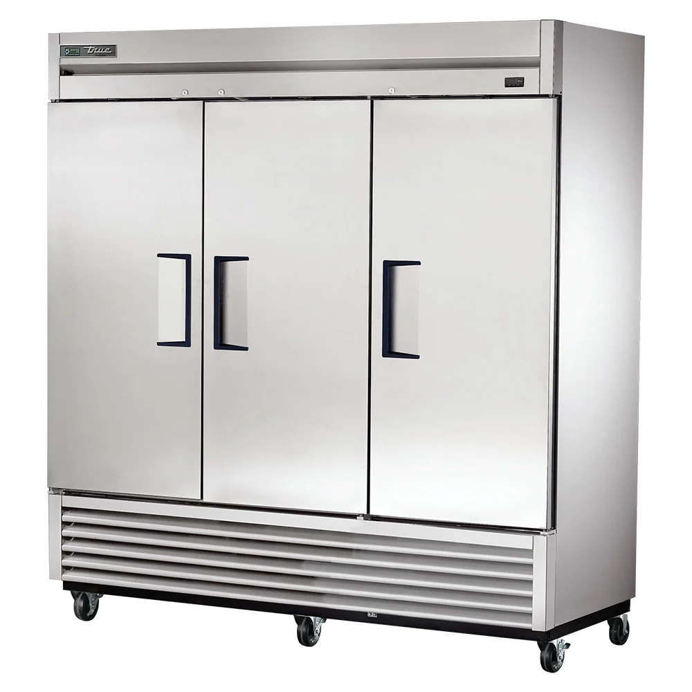True T-72F-HC 78 1/8" T Series Three Section Reach In Freezer, (3) Left/Right Hinge Solid Doors, 115v
