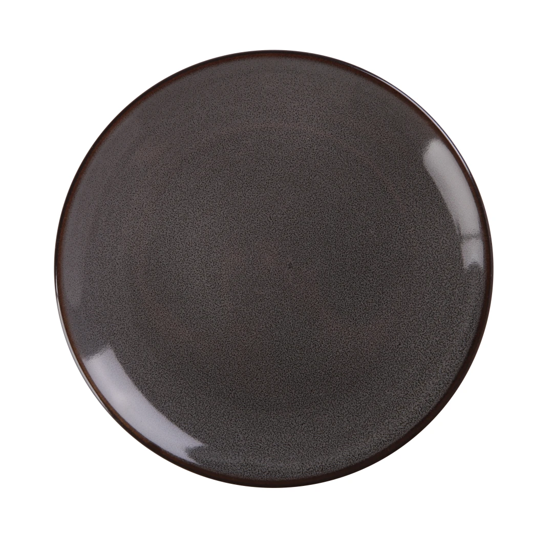 Yanco PK-110 10 1/2" Round Coupe Plate - Ceramic, Gray