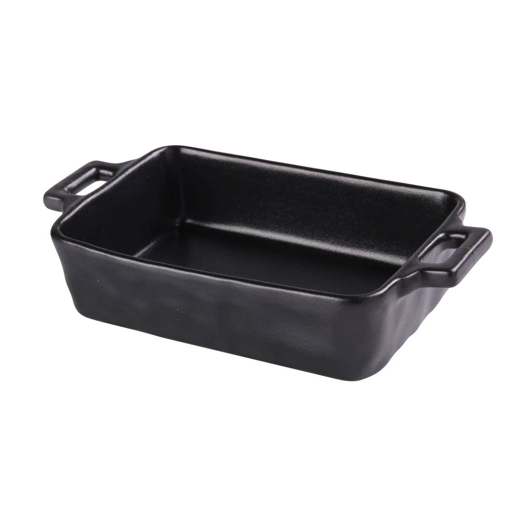 Yanco NB-912 70 oz Rectangular Bake Dish w/ Handle - Ceramic, Noble Black