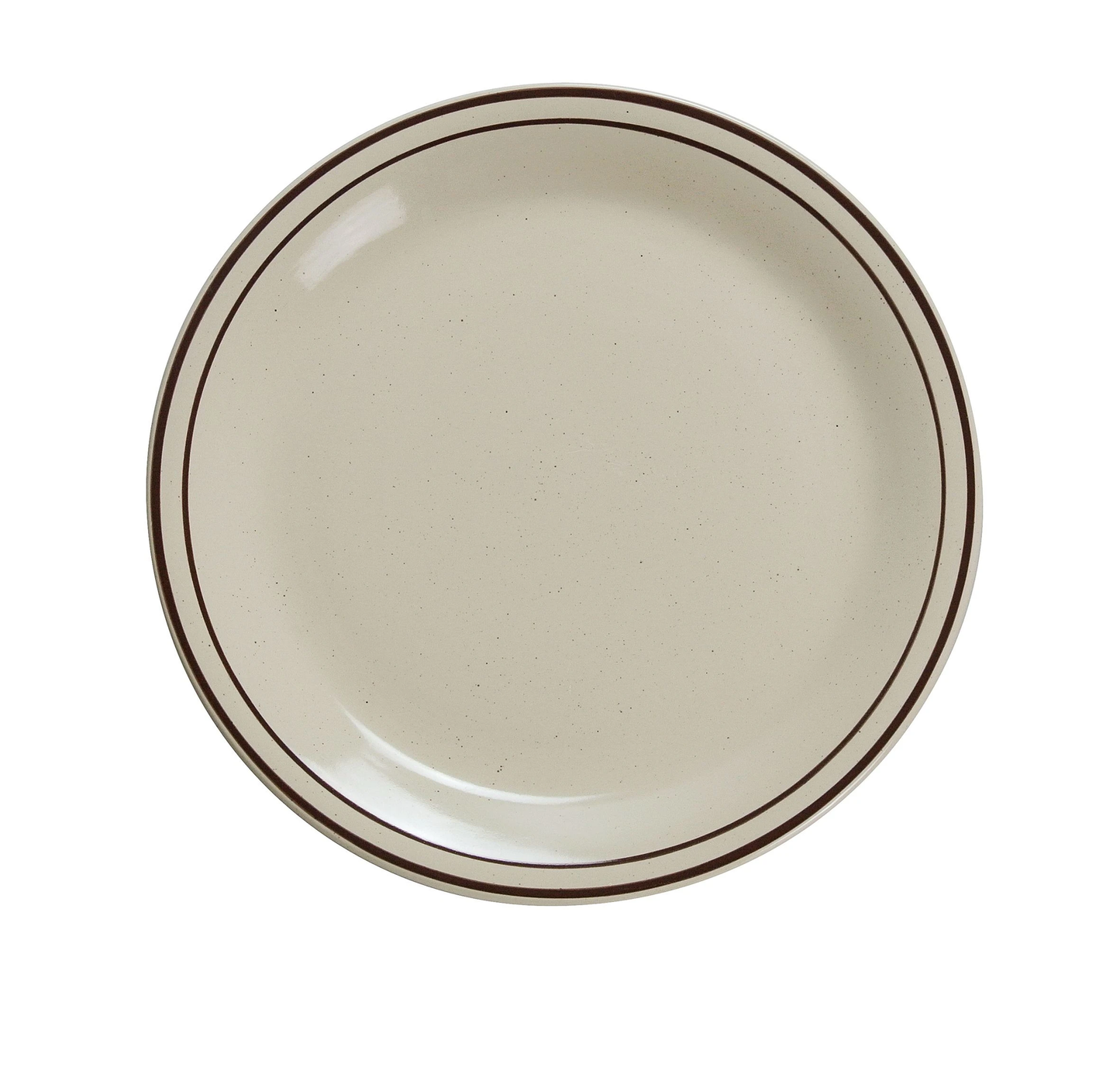 Yanco BR-7 Brown Speckled Plate 7-1/4" Dia. Round