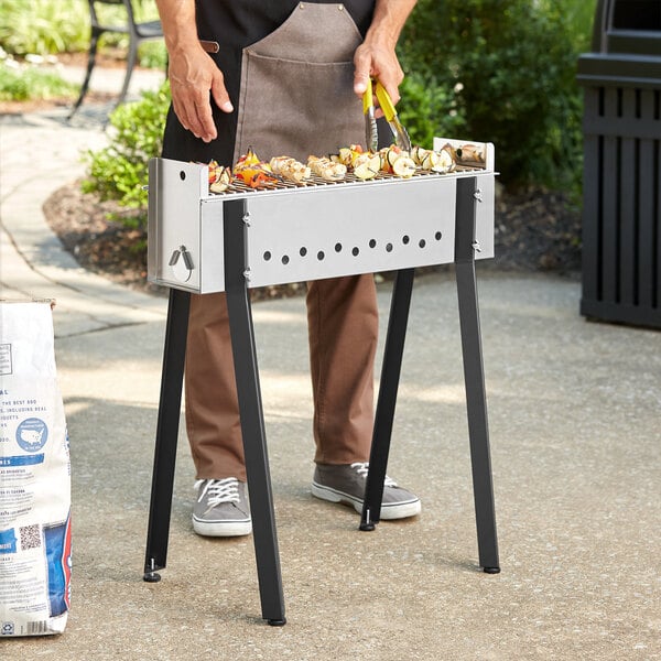 Backyard Pro KEBAB-26 25 5/8" Charcoal Kebab Grill Stainless Steel