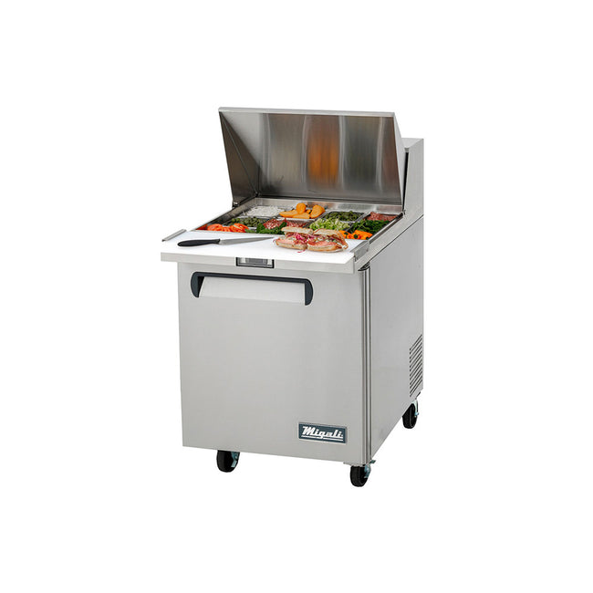 Migali C-SP27-12BT-HC 27-1/2"W Sandwich/Salad Prep Table Fits 12 Sixth-Size Pans, 115v