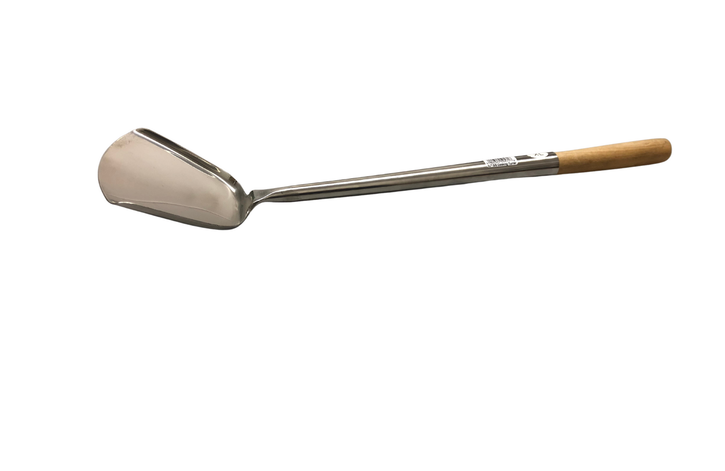 PO WAH Chinese Wok Shovel with Wooden Handle, Stainless Steel