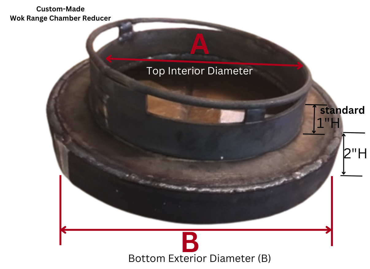 Wok Range Part CR-01 Wok Adaptor/Chamber Reducer Custom-Made