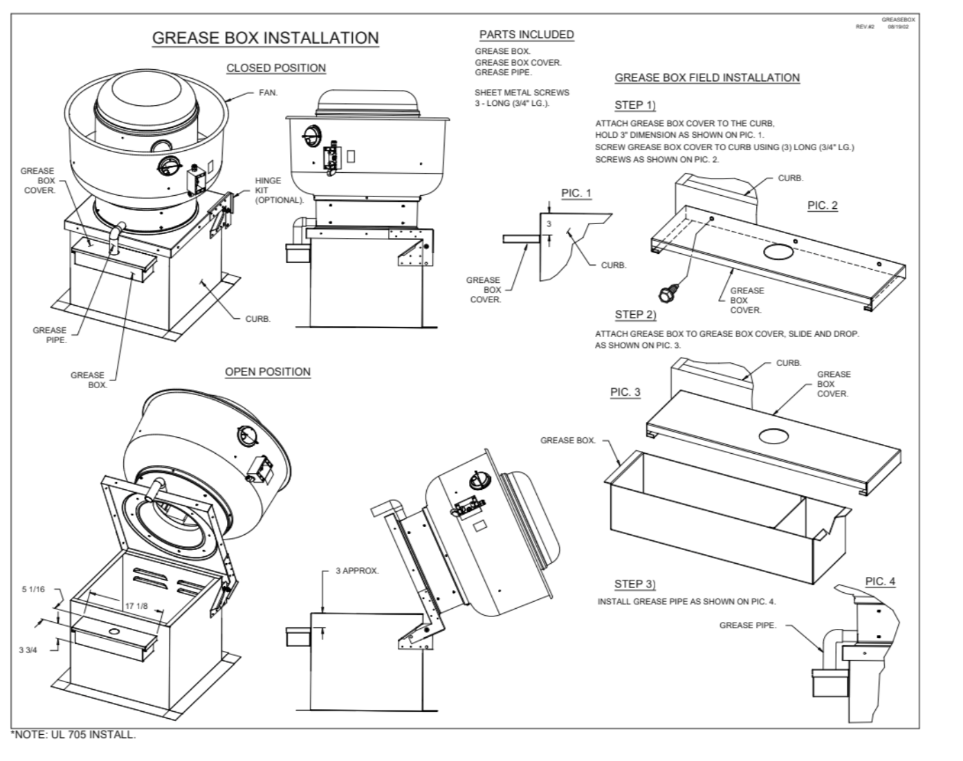 FloAire DU200H-5HP208V3PH Exhaust Fan, 28" Fan Base, 20-3/4" wheel, Roof Mount, 4500 CFM, 1187 RPM, 3 Phs, 5HP, 208 V, VFD