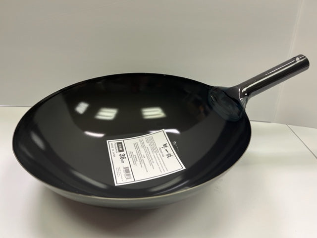 PO WAH BW-36CM Peking (Beijing) Wok, 14 inch (36cm), Single Handle, Black