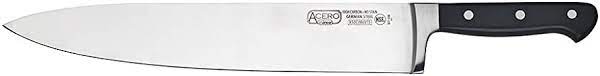 Winco KFP-120 12" Chef Knife, Forged Carbon Steel, POM Handle NSF