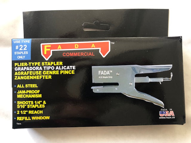 FADA CP22 Commercial Piler Stapler, All Steel, Jam Poof, 2.5 inch Reach