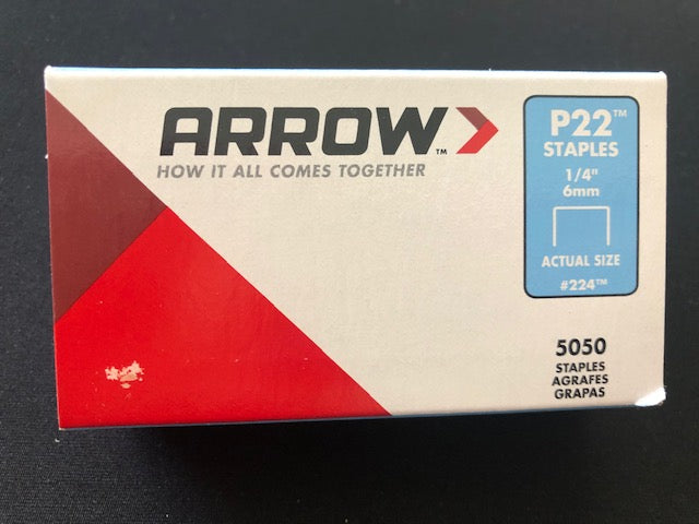 ARROW #224 Staples, Steel, 1/4 inch, 5,050 PCS/BOX (USA)
