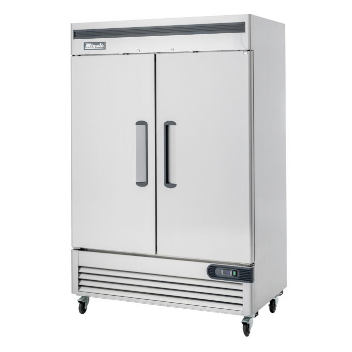 Reach In Refrigerator Migali C-2RB-HC 54 2/5" Two Section, (2) Left/Right Hinge Solid Doors, 115v