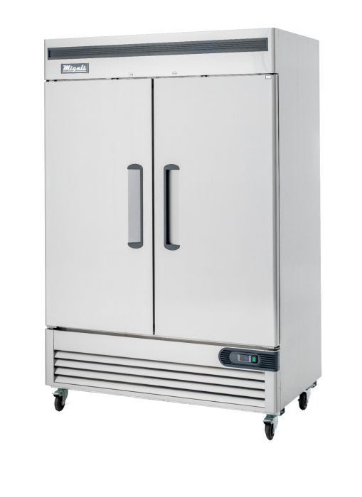 Reach In Freezer Migali C-2FB-HC 54" Two Section, (2) Solid Doors, 115v