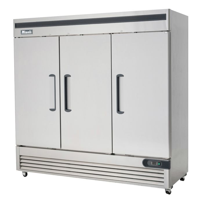 Reach In Freezer Migali C-3FB-HC 81" Three Section, (3) Solid Doors, 115/208-230v/1ph