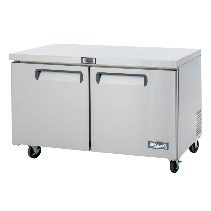 Undercounter Freezer Migali C-U60F-HC 60 1/5" W w/ (2) Sections & (2) Doors, 115v