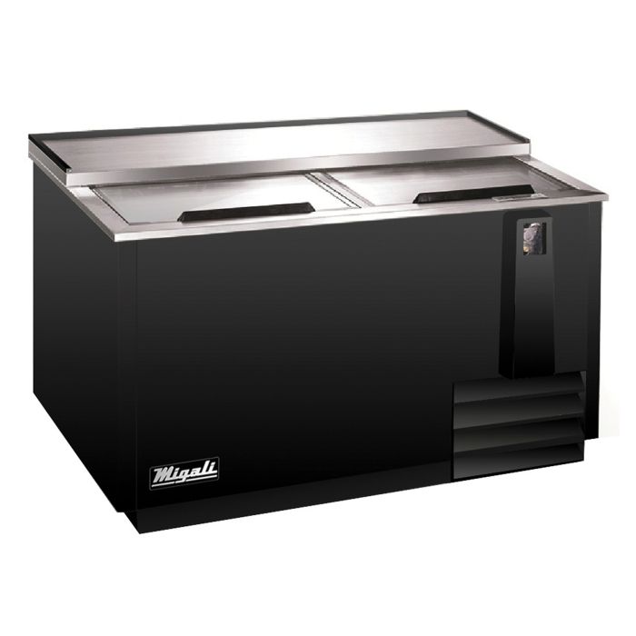 Horizontal Bottle Cooler Migali C-HBC65-HC 65" - Holds (576) 12 oz Bottles, Lid Locks, 115v