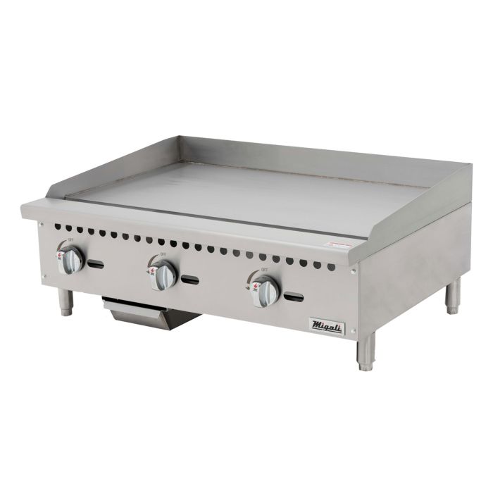 Gas Griddle w/ Manual Controls Migali C-G36 36" - 3/4" Steel Plate, Natural Gas
