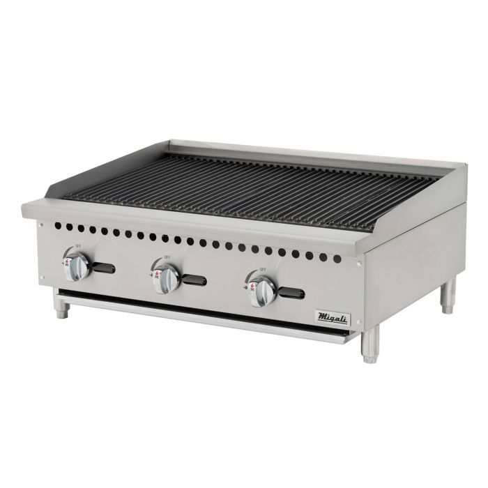 Radiant Broiler Migali C-RB48 48" Natural Gas w/ Cast Iron Grates, 140,000 BTU