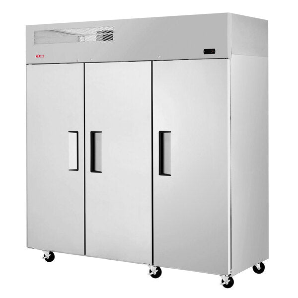 Reach In Freezer Turbo Air EF72-3-N-V E-Line 78" Solid 3 Door