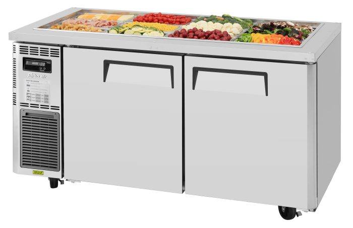 Buffet Table Turbo Air JBT-60-N 53-1/8" J Series Cold Food Bar - (12) Pan Capacity, Floor Model, Stainless Steel