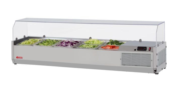 Countertop Salad Table Turbo Air CTST-1200G-N 47 1/4" E-Line w/ Refrigerated Base, 115v