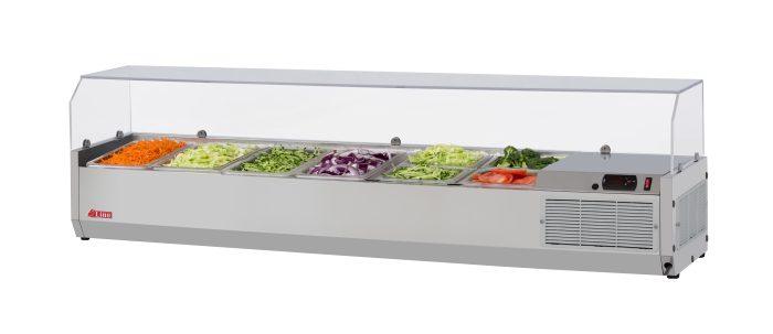 Countertop Salad Table Turbo Air CTST-1500G-N 59" E-Line w/ Refrigerated Base, 115v