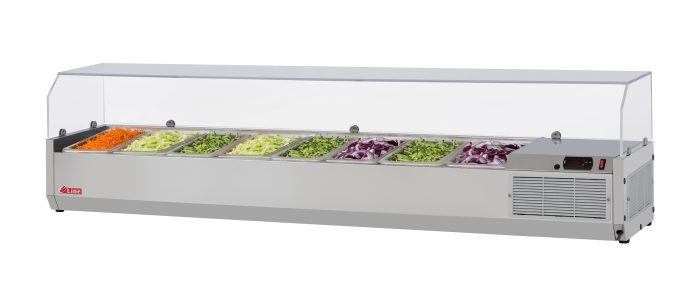Countertop Salad Table Turbo Air CTST-1800G-N 70 7/8" E-Line w/ Refrigerated Base, 115v
