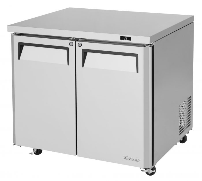 Undercounter Refrigerator Turbo Air MUR-36L-N6 36 1/4" W w/ (2) Section & (2) Door, 115v