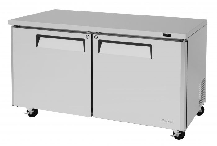 Undercounter Freezer Turbo Air MUF-60-N 60 1/4" W w/ (2) Sections & (2) Doors, 115v