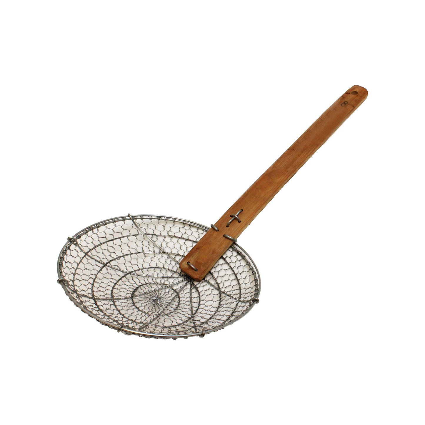 Coarse Mesh Skimmer Thunder Group - Bamboo Handle, Galvanized Steel
